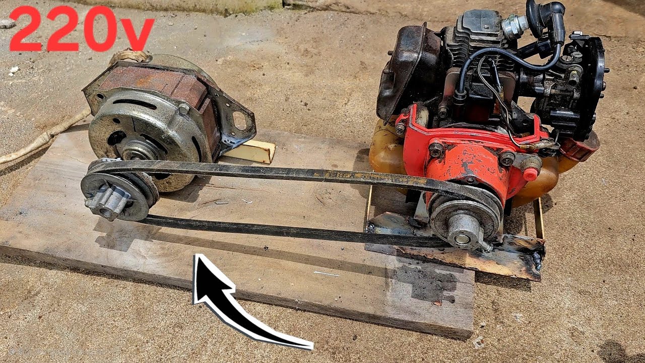I turn Washing Machine Motor into 220v electric Generator ...