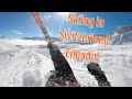 Skiing in switzerland engadin mountains  marguns st moritz  gopro pov