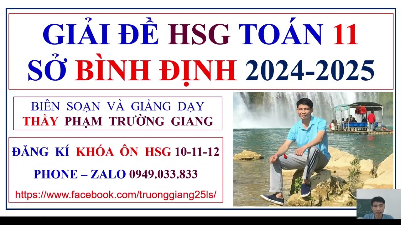 Giải đề HSG toán 11 sở Bình Định 2024-2025