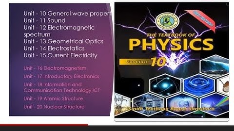 Class 10 Brand New Physics book content By Sindh textbook board Karachi