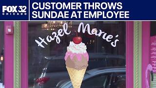 Customer flees after throwing banana split at staff