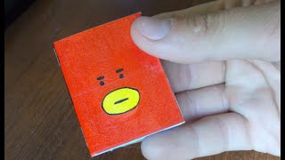 DIY МИНИ БЛОКНОТ СВОИМИ РУКАМИ | BT21 (TATA) | BTS | BACK TO SCHOOL 2020 | mini notebook