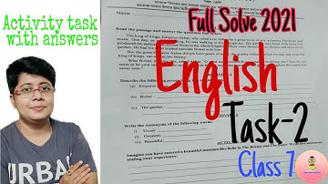 Class 7 English Model Activity Task-2 June 2021#WBBSE