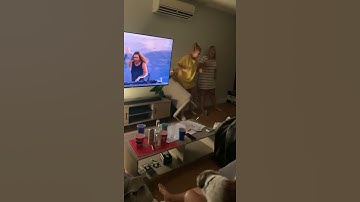 Girl Almost Knocked the TV Over After Bouncing Off