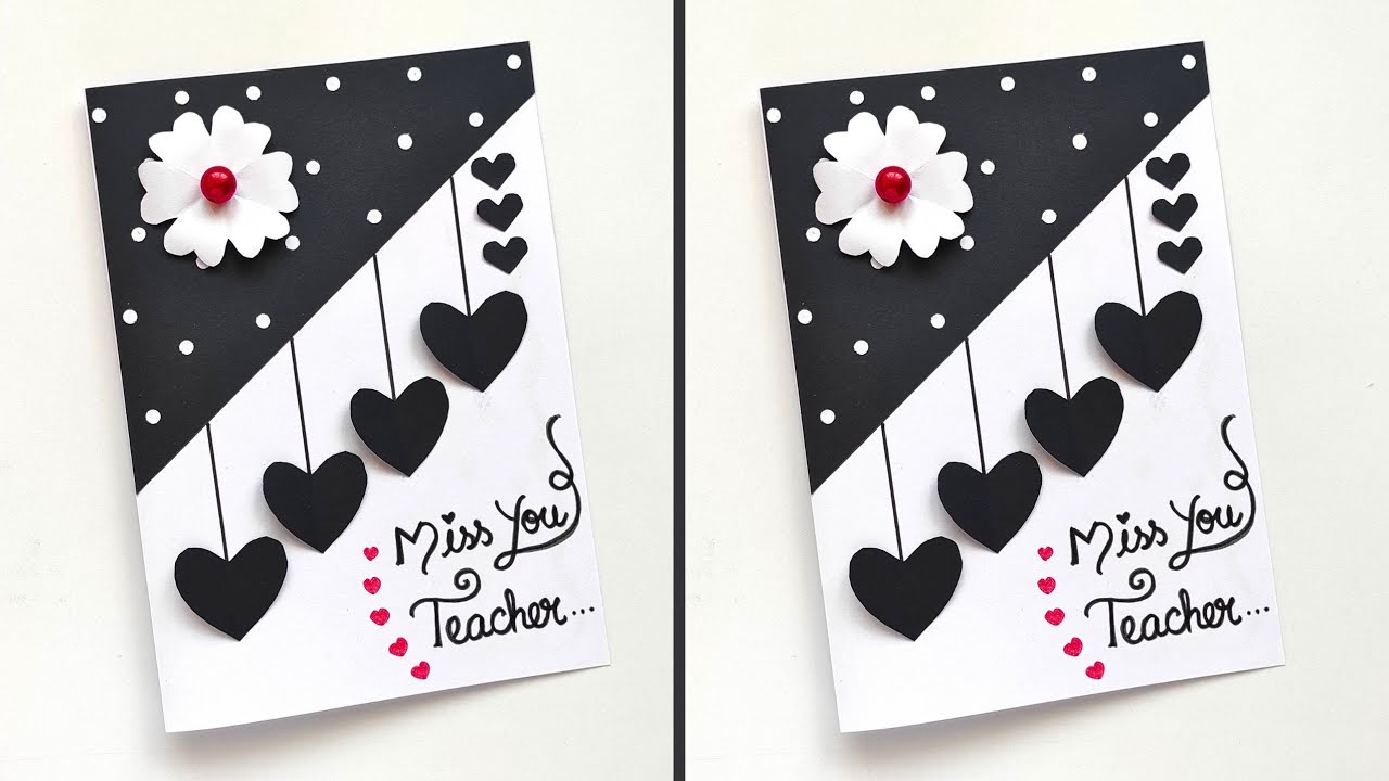 Miss you card | Easy and Beautiful Miss you card for Teacher | How to make Easy Miss you card