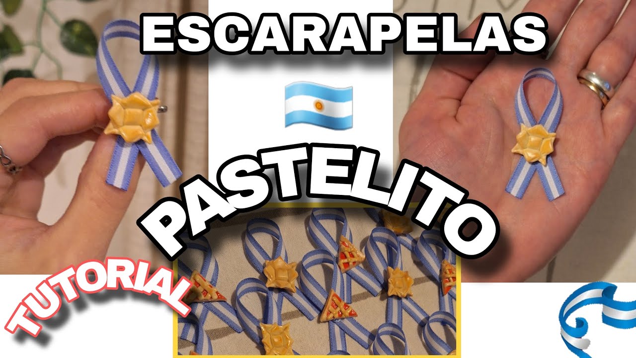 COMO HACER PASTELITO PARA ESCARAPELA fácil en porcelana fria TUTORIAL