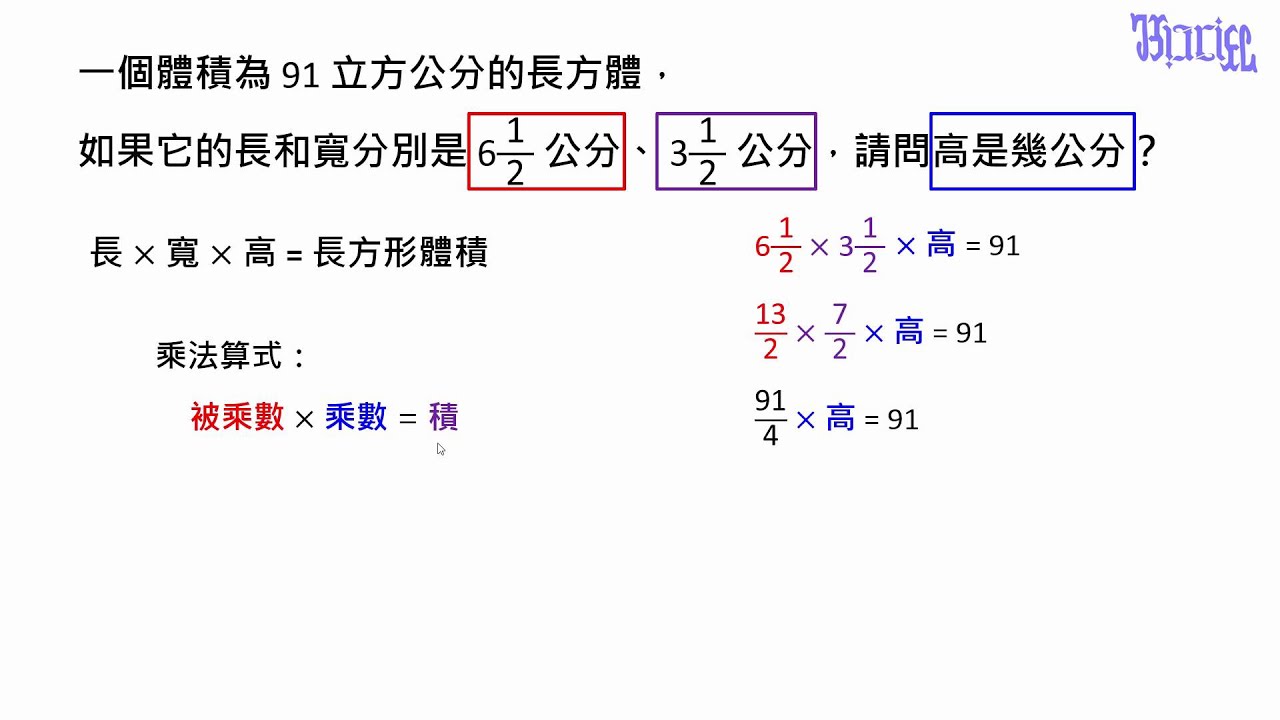 分數的除法 12 分數除法的未知數應用題型 Youtube