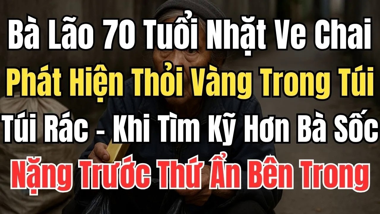 Bà Lão 70 Tuổi Nhặt Ve Chai Phát Hiện Thỏi Vàng Trong Túi Rác. Khi Tìm Kỹ Hơn, Bà Sốc Nặng Trước Thứ