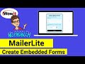 Create Embedded Form With MailerLite (Part 1 of 5)