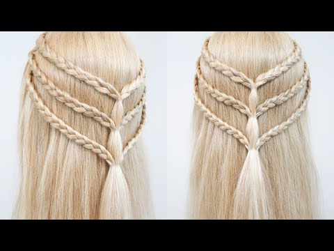 Beautiful Triple Braided Half Up Half Down Hairstyle ⭐️ Quick & Easy Everyday Hairstyle ⭐️