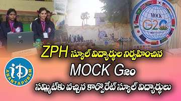 Students showcase talent, creativity at mock G20 meet | ZPHS | iDream Ananthapuram
