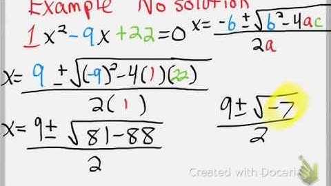 Algebra 1: 9-5 Solving Quadratic Equations with the Quadratic Formula