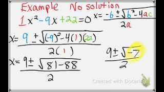 Algebra 1: 9-5 Solving Quadratic Equations with the Quadratic Formula Profile