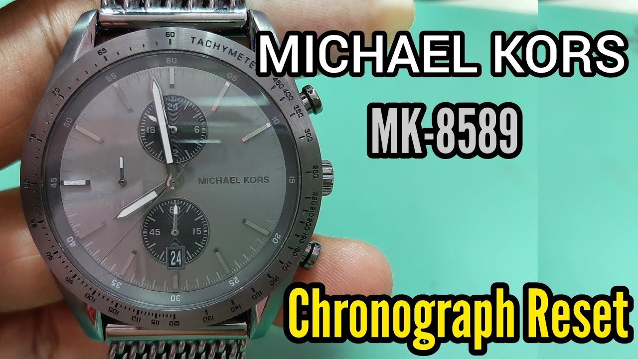 How To Reset Chronograph on MICHAEL KORS MK-8589 Watch @SolimBD - YouTube