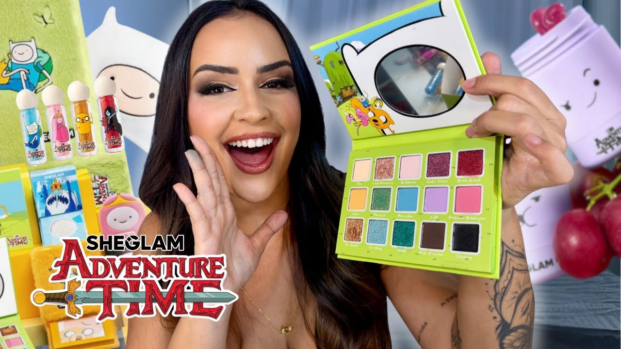 TESTANDO NOVA MAQUIAGEM DA SHEGLAM: Makes Hora de aventura coleção ...