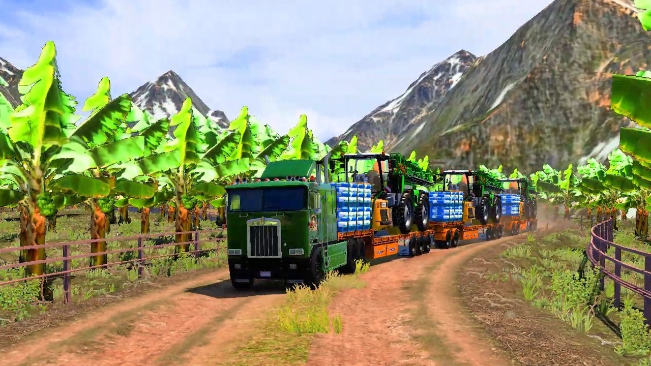 Truck: K100E. Trailer: Triple Plataforma. Carga: Tractores - ATS 2026 03 08 15 30 51