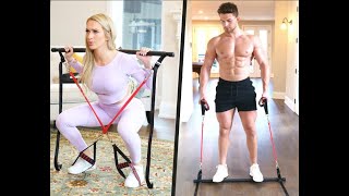 RedFit Pro™ - Barre de Pilates portable avec bandes de résistance régl –  Redfitpro