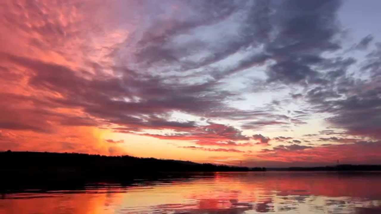 Sunset Sky Relaxation Danube river - YouTube