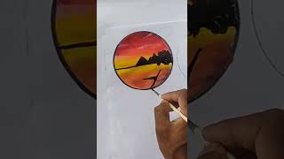 Art And Craft Sunset Easy Drow
