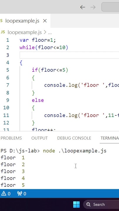 how to create Lift program in JavaScript | loop examples in JavaScript ...