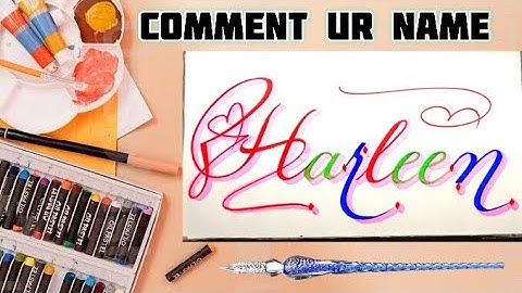 Harleen Name Signature Calligraphy Status | How to Draw, Cursive Calligraphy with Cut Marker