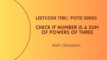 Leetcode | 1780. Check if Number is a Sum of Powers of Three | Math