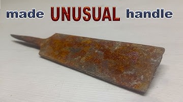 Restoration of a rusty vintage chisel. Making an unusual handle.
