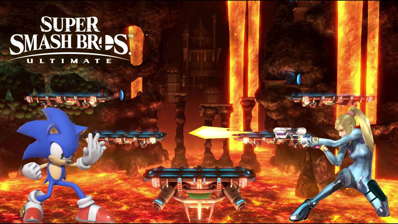 Super Smash Bros Ultimate Sonic Vs Zero Suit Samus
