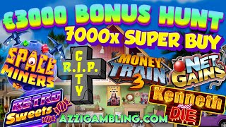 €3000 BONUS HUNT!!! 7000x BONUS BUY!😎😱🎰