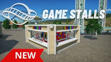 Mini-Tutorial Part 13 - How To Build Realistic Game Stalls In Planet Coaster (Timelapse, Speedbuild)