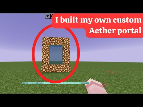 I built my own custom Aether portal [only command block] | minecraft bedrock edition