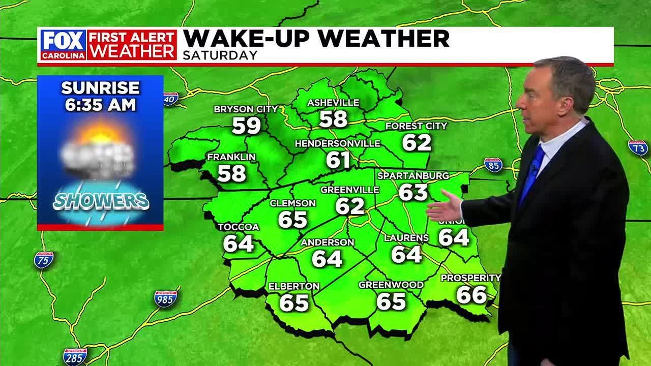 Showers and storms possible throughout the day Saturday, isolated rain ...