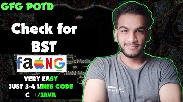 Check for BST | gfg potd | 11-02-25 | GFG Problem of the day