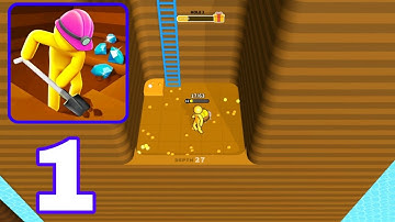Dig Deep - Gameplay Walkthrough Part 1 Become A King In Mining Diamond Tycoon (Android, iOS)