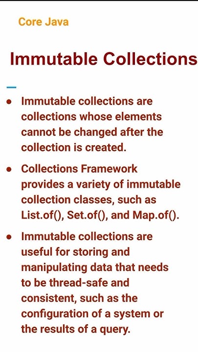 Immutable Collections (96) #corejava - YouTube