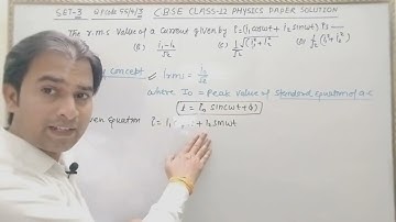 The rms value of a current given by i=(i1coswt+i2sinwt)is-|cbseclass12physics papersolutionset-3
