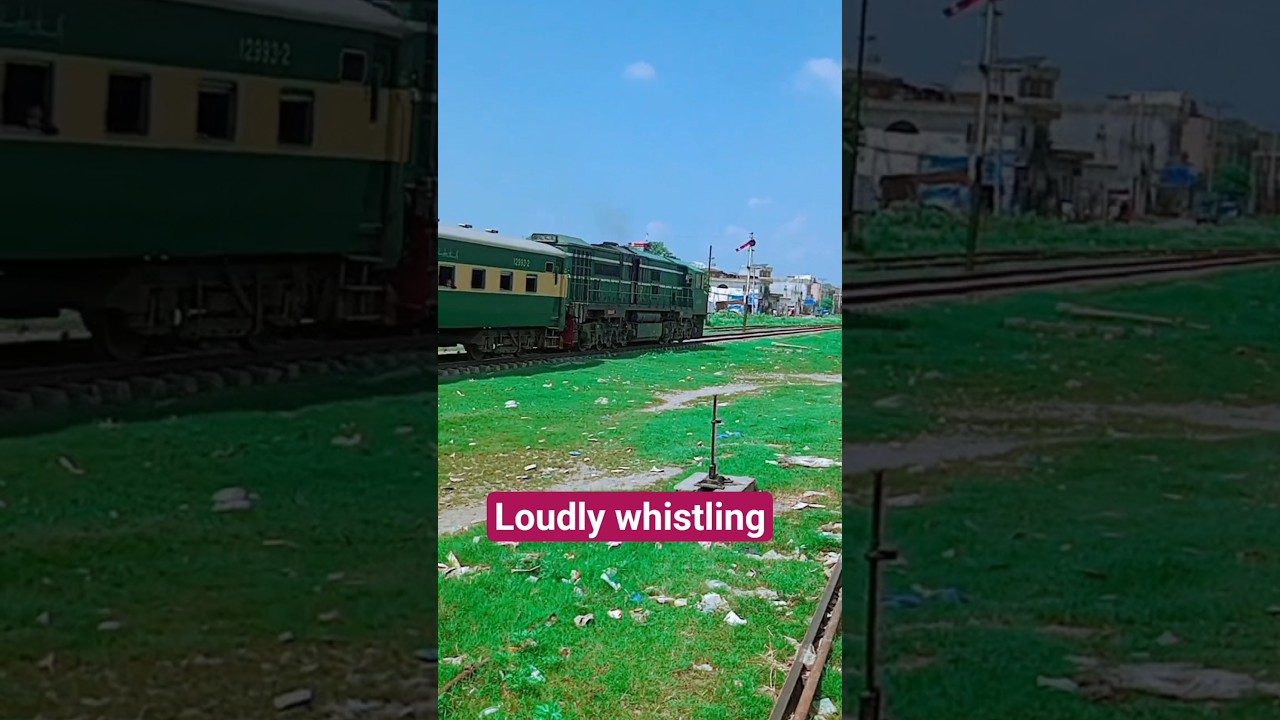 39up jafar express loudly whistling running fast while passing 💚GUJRANWALA CAN'T