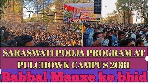Saraswati pooja program at IOE pulchowk campus 2081. babbal bhid.huge craze.