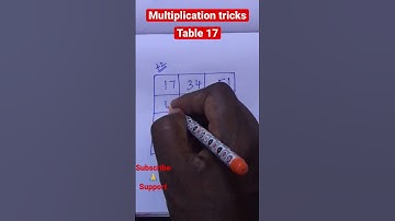 Multiplication tricks | Table 17 | Tech Pandian #shorts #youtubeshorts #tabletricks #mathstricks