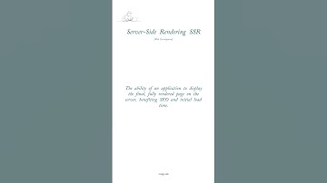 Server Side Rendering SSR