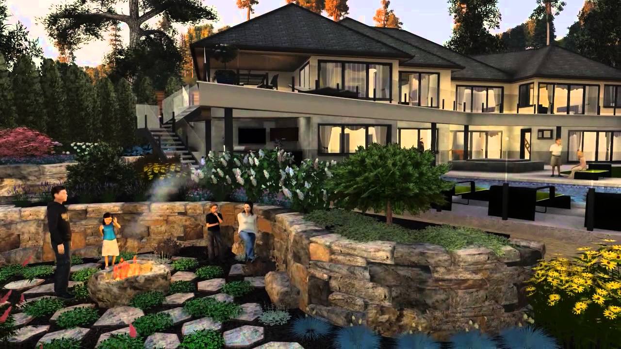 Animated 3D Design Presentation -Exterior Arch Viz, 3D Landscape Design - YouTube on 3D Garden Designer
 id=47395