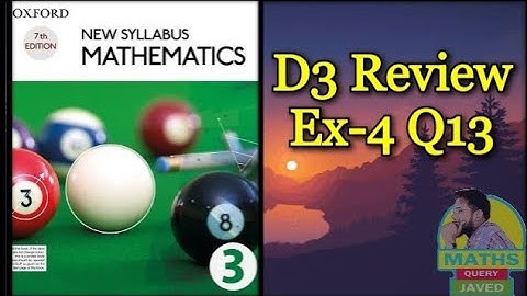Q13 || Review Ex-4 || NSM || D3 || Indices and standard form || O
