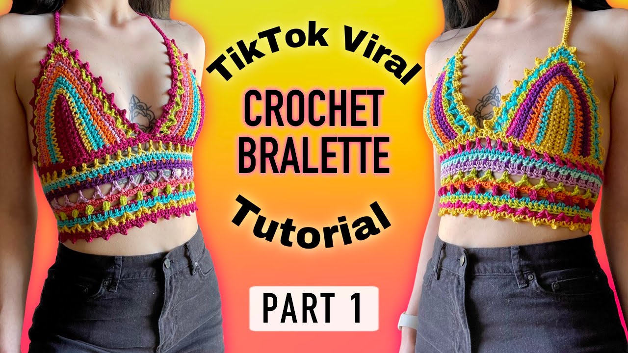 TikTok Viral Crochet Bralette Tutorial - Part 1 