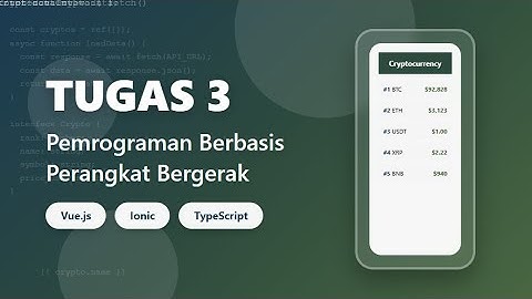Tugas 3 : Pemrograman Berbasis Perangkat Bergerak