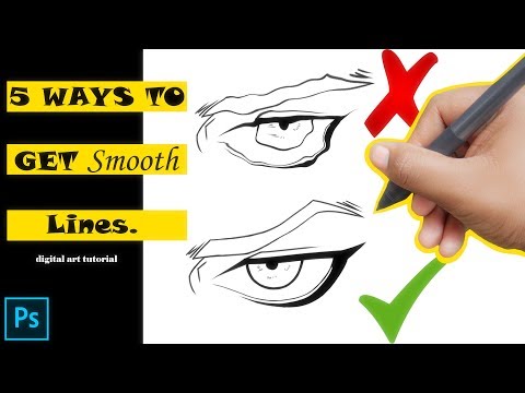 5 WAYS to get SMOOTH lines in PHOTOSHOP  TUTORIAL