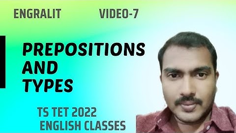 TS TET English Grammar Classes | Prepositions and Types | Engralit | by Balaji | Video-5 |