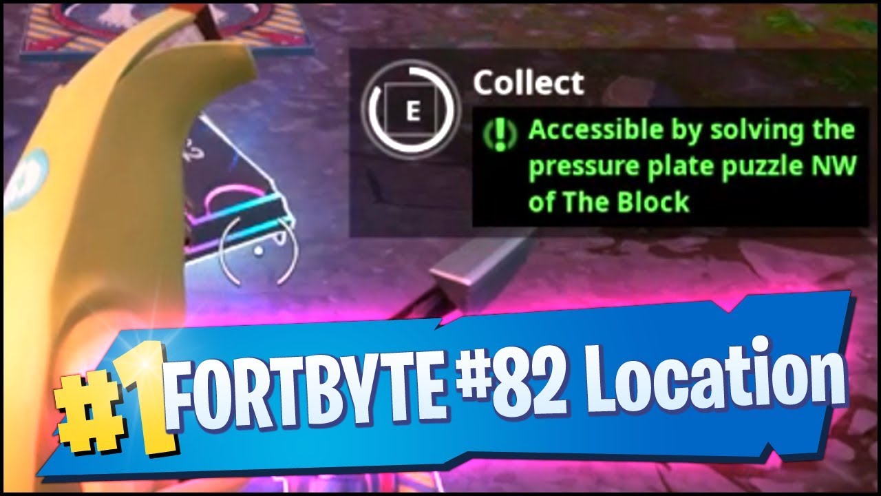 Fortnite FORTBYTE #82 Location - ACCESSIBLE BY SOLVING THE PRESSURE PLATE PUZZLE NW OF THE BLOCK Fortnite FORTBYTE #82 Location - ACCESSIBLE BY SOLVING THE PRESSURE PLATE PUZZLE NW OF THE BLOCK