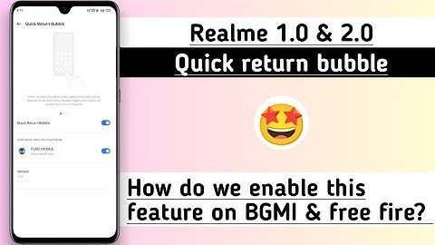 Quick return bubble features | How do we enable this feature on BGMI & free fire? | Anu Tech 🤩