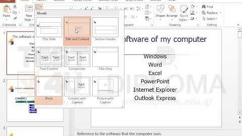 Change the layout of the first slide into Title and Content layout.