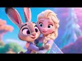 Pasture Joy 🐰❄️🌸 | Зайчик і Елза – Весела Пісенька про Дружбу на Галявині | Frozen Kids Music 🎶